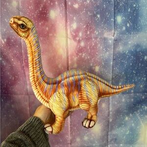 Wishpets Brontosaurus Brown Dinosaur Realistic Plush Stuffed Animal Dino Toy 🛍